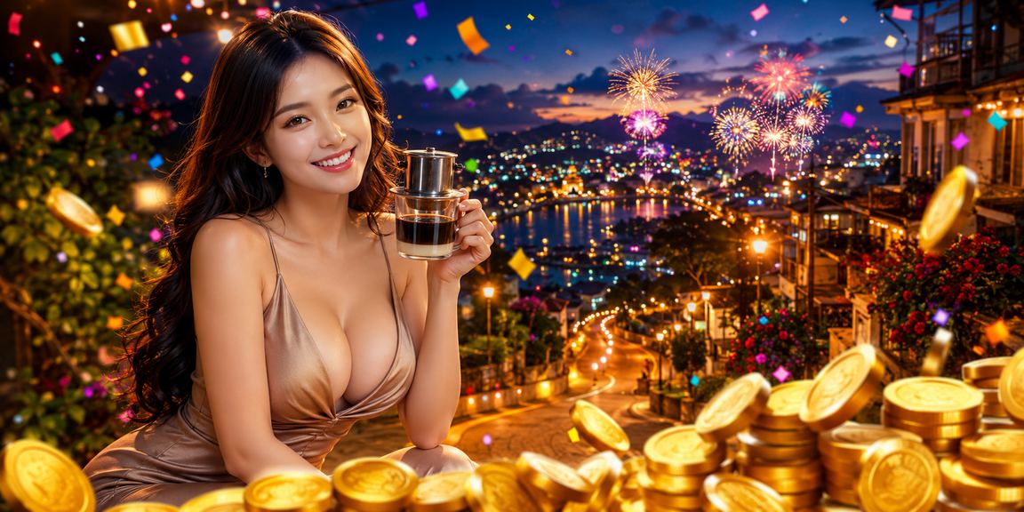 Người dùng Đà Lạt ngồi quán cà phê, dùng điện thoại xem ưu đãi đăng ký và tiền thưởng casino